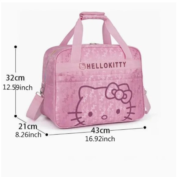 Sanrio Hello Kitty  Fashion Pink Tote Bags, Women's Cartoon 17 x 8 x 12.5" #511 - Picture 8 of 9